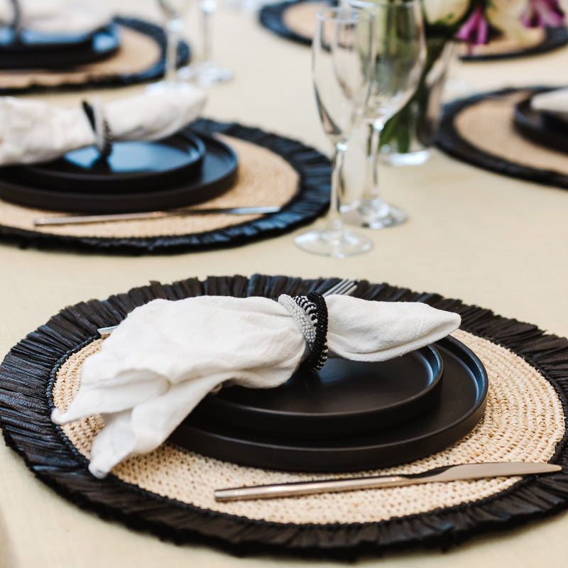 Beaded Napkin Rings, Set of 4