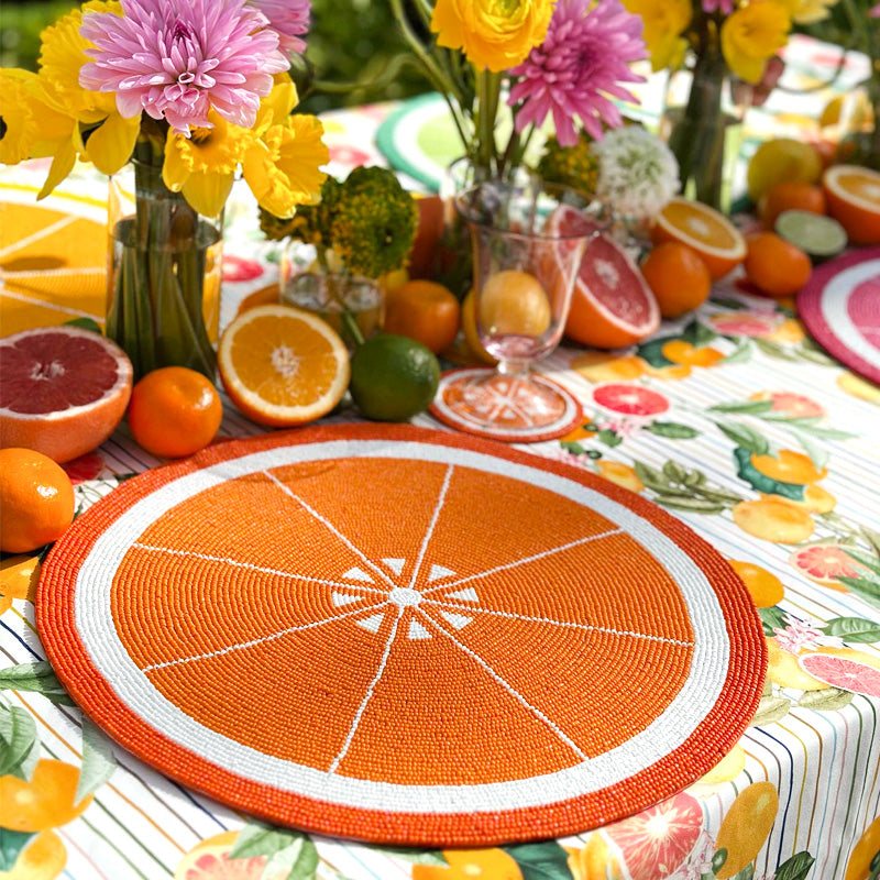 Orange Placemats, Set of 2