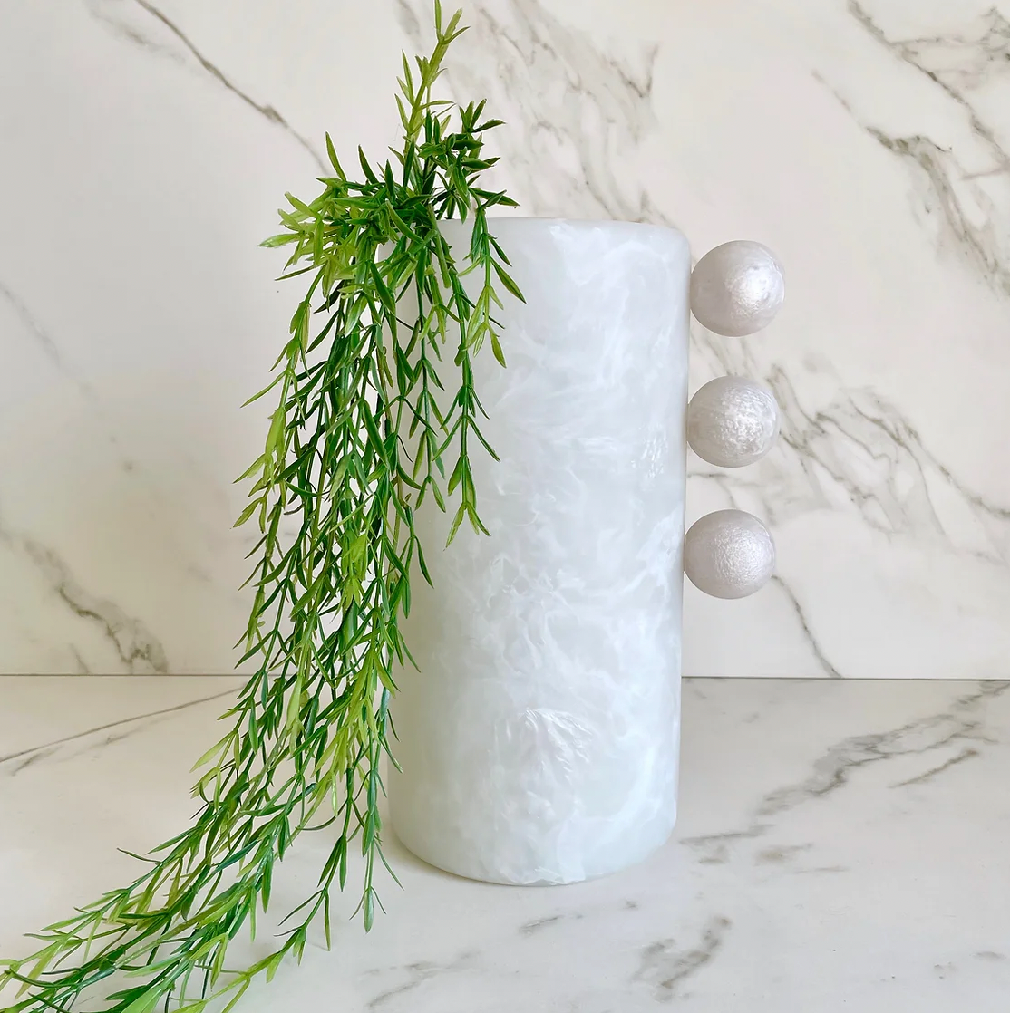 Alabaster Tall Bubble Vase