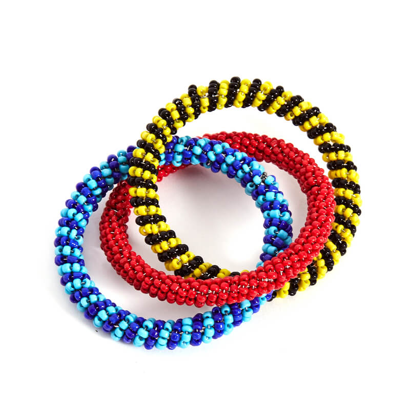 Beaded Napkin Rings, Set of 4