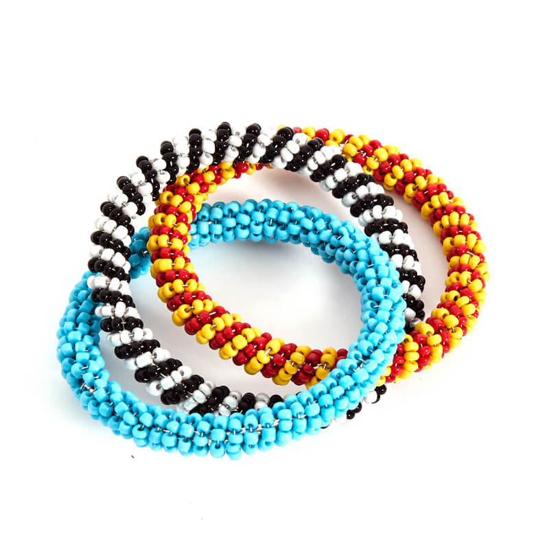 Beaded Napkin Rings, Set of 4