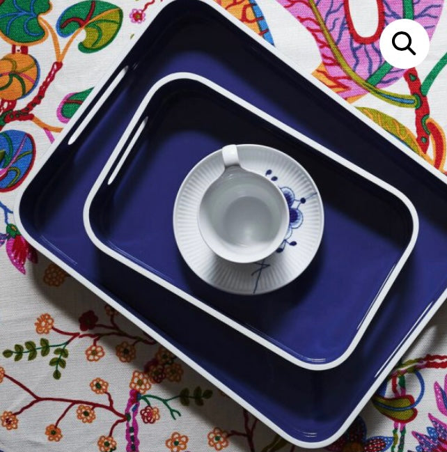 Navy Lacquer Tray