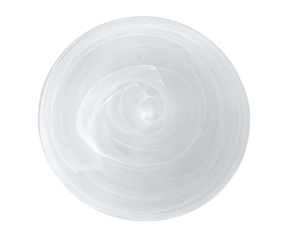 S/4 White Alabaster Glass Dishes