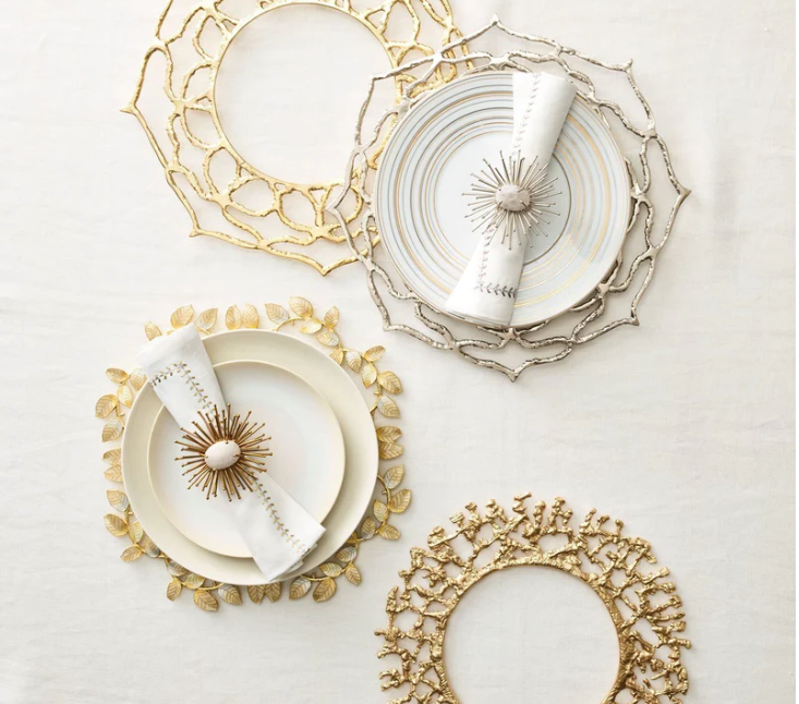 Molten Charger in Gold, Set of 4