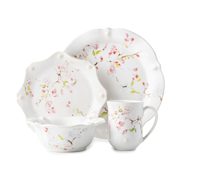 Berry & Thread Floral Sketch 4pc Setting - Cherry Blossom
