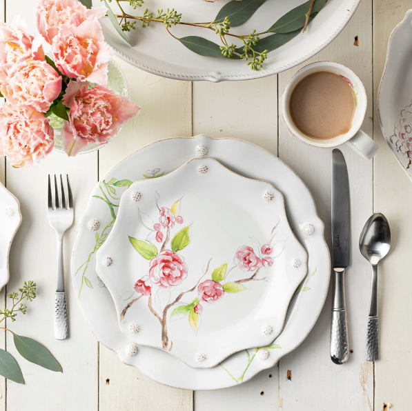Berry & Thread Floral Sketch Salad Set of 4