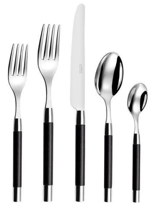Conty Black Wood Five Piece Place Setting