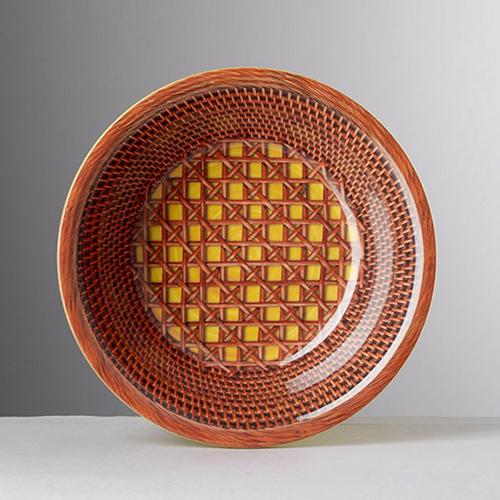 S/6 Patagonia Melamine Yellow Dinnerware