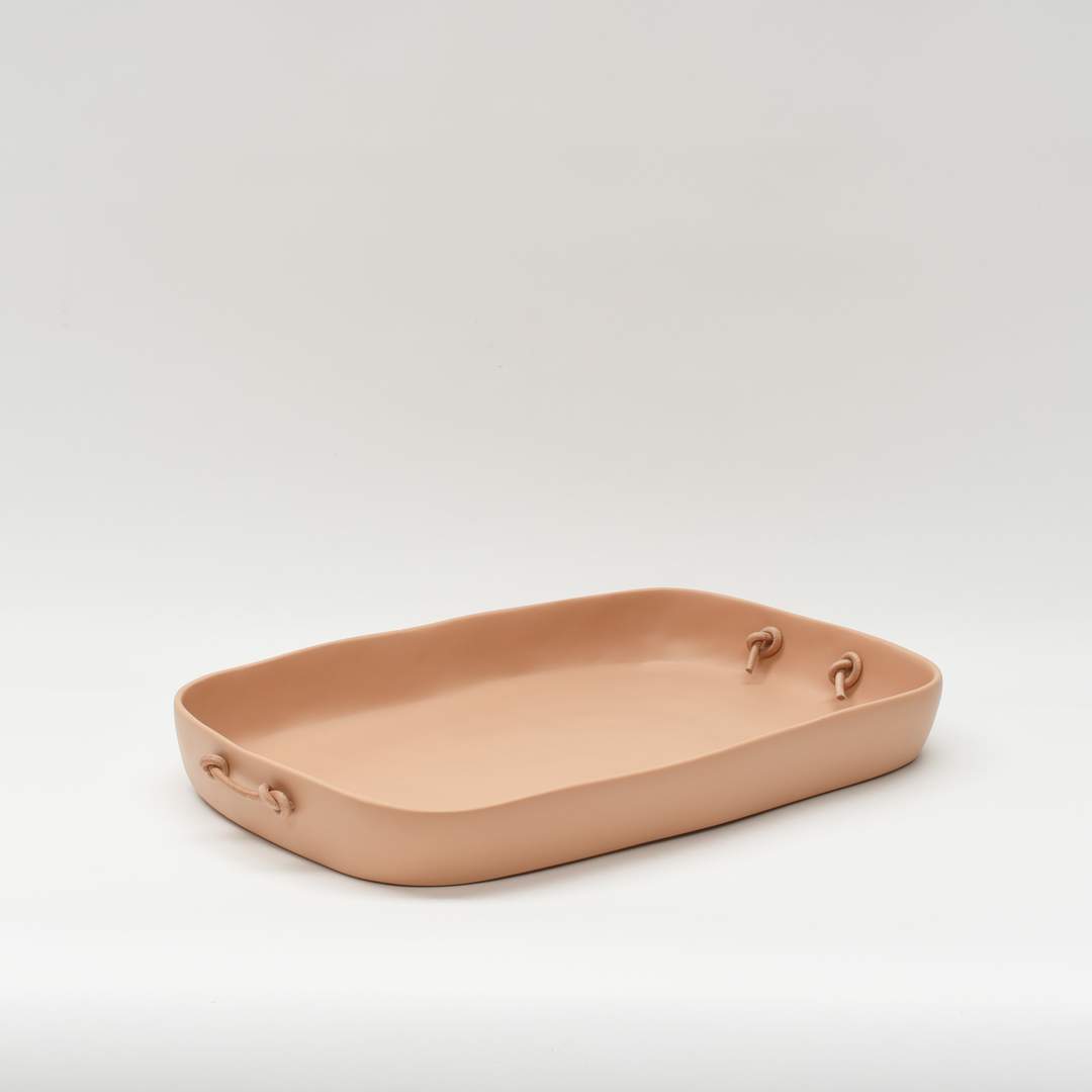 Extra Large platter W/ Leather Handles