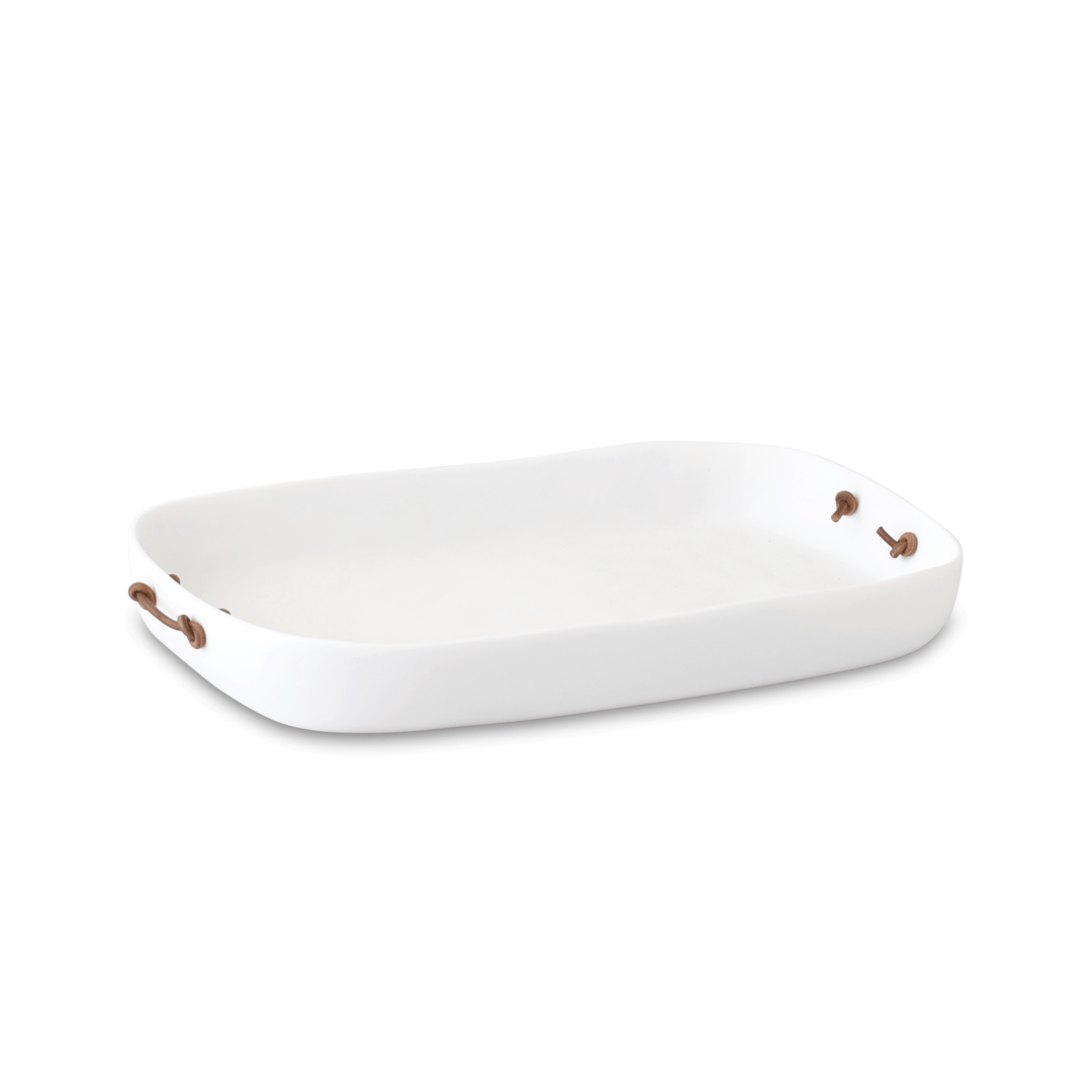 Extra Large platter W/ Leather Handles