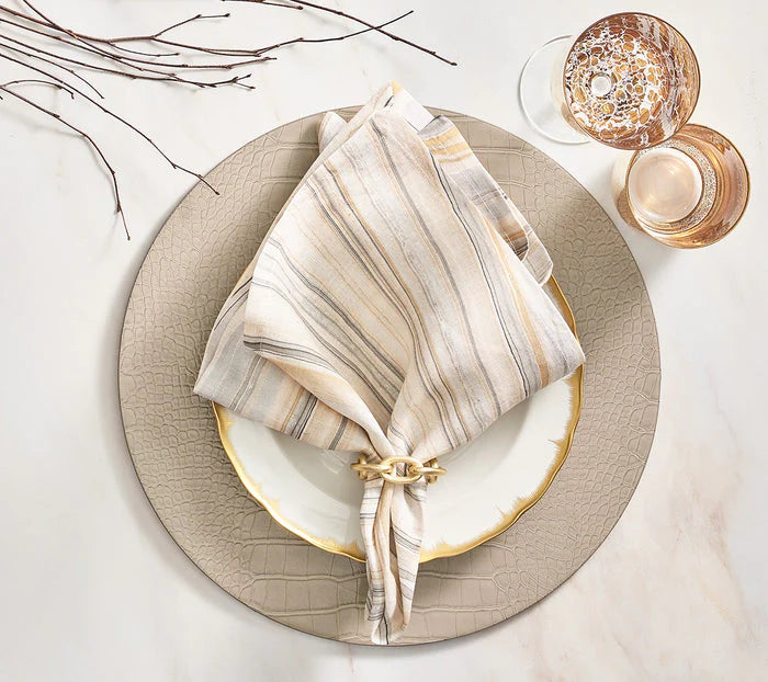 Croco Placemat in Sand, Set of 4