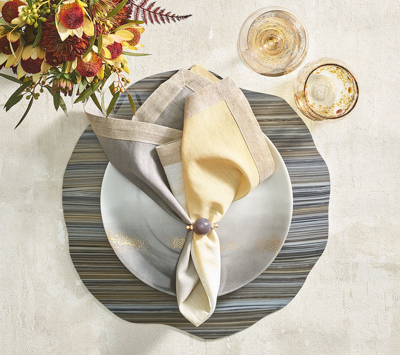 Mica Placemat in Beige, Taupe & Gray, Set of 4