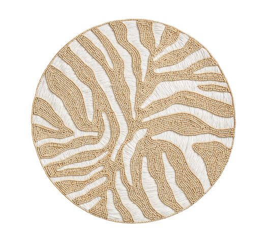 Serengeti Placemat in White & Natural, Set of 2