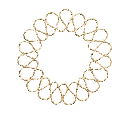 Bamboo Charger in Gold, Set of 4