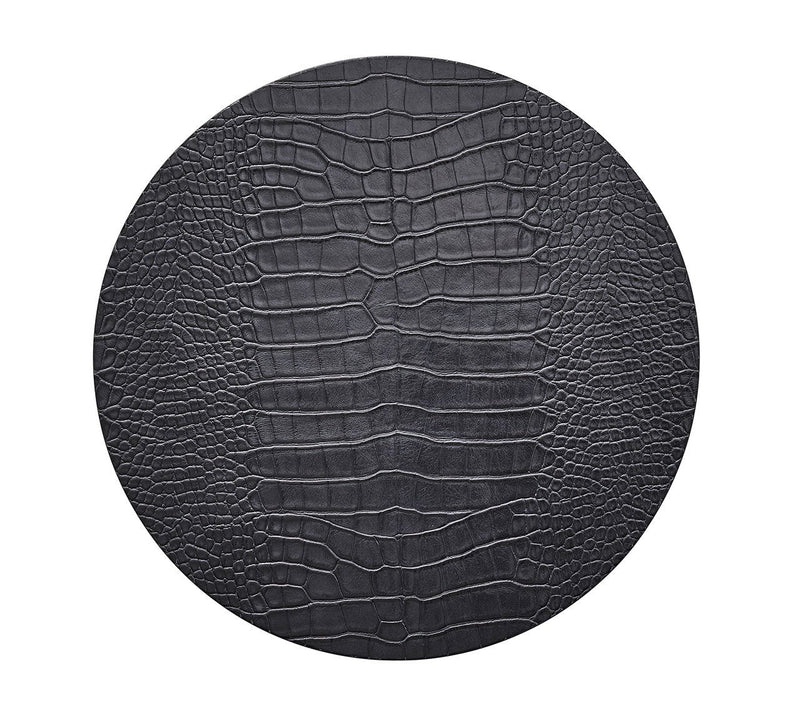 Croco Placemat in Charcoal, Set of 4