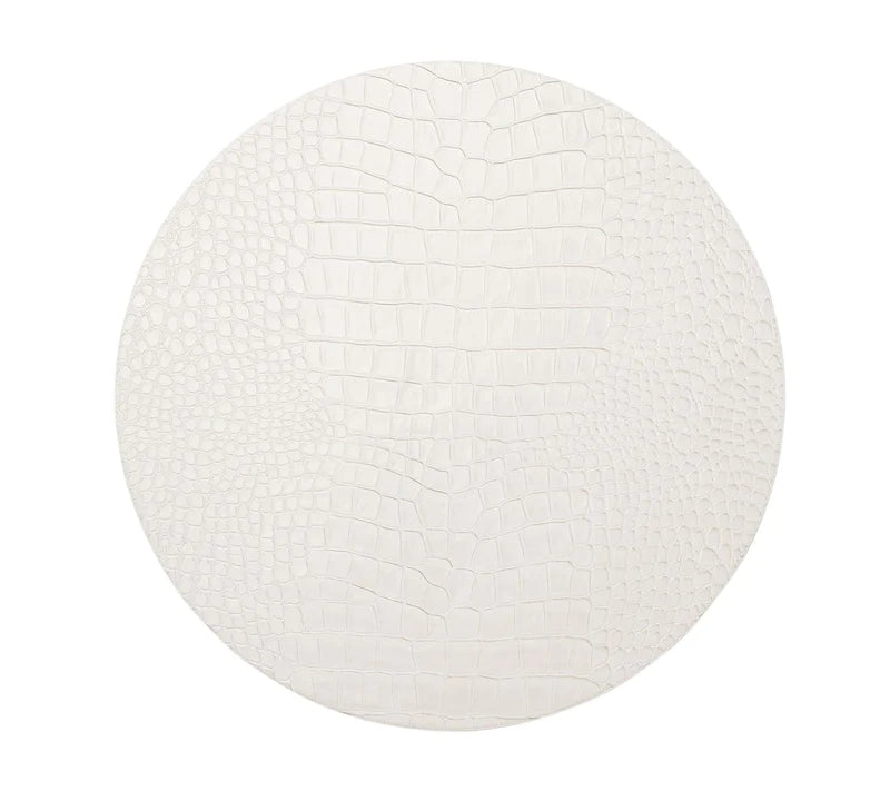 Croco Placemat in White, Set of 4