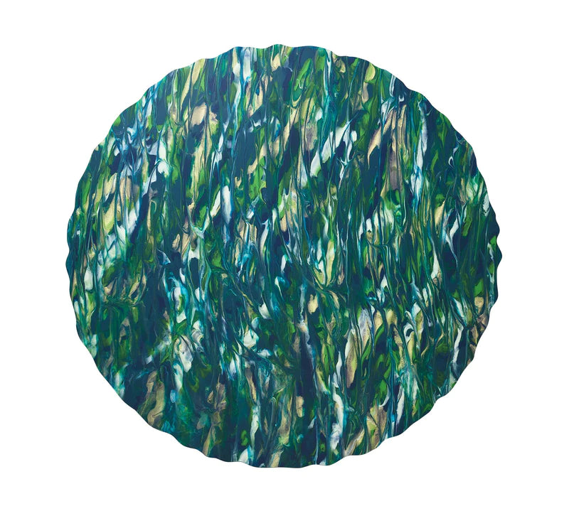 Marbled Placemat in Blue, Green & Gold, Set of 4