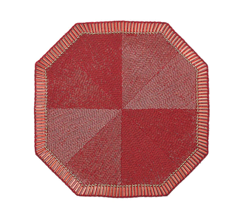 Louxor Placemat in Red, Set of 4