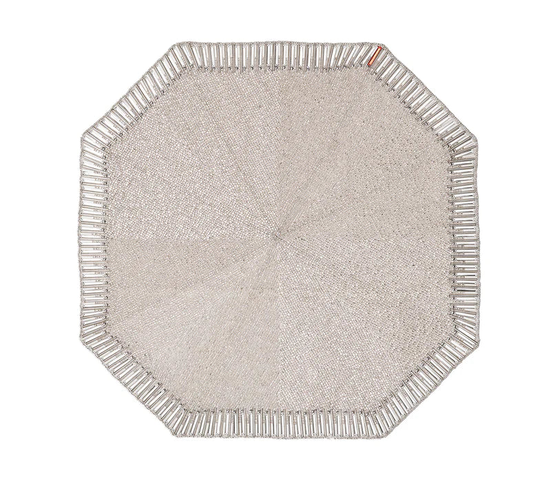 Louxor Placemat in Silver & Crystal, Set of 4