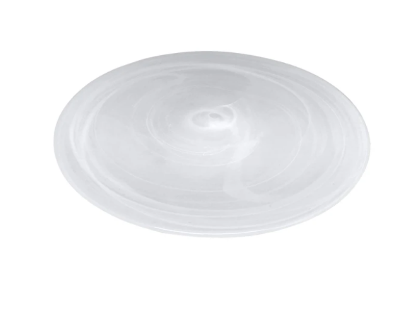 S/4 White Alabaster Glass Dishes