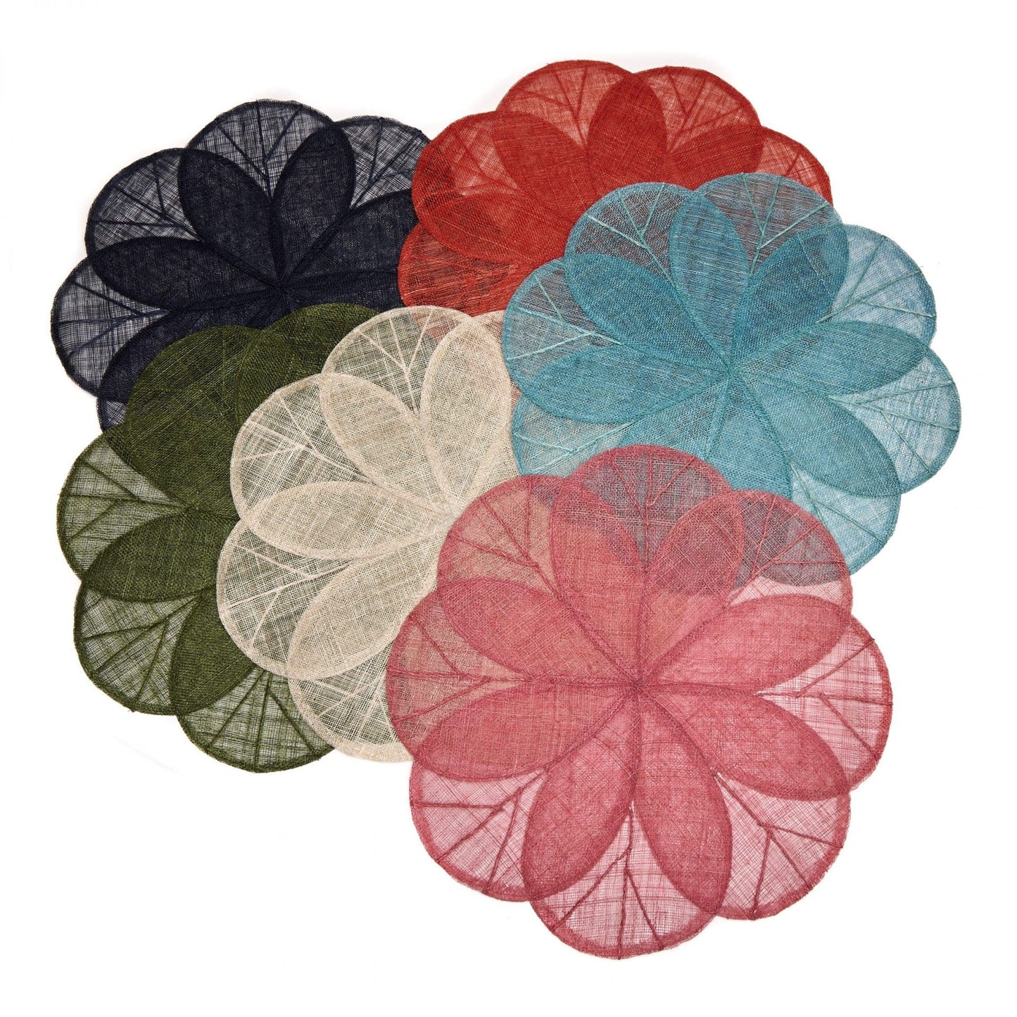 S/4 Sinamay Flower Placemat