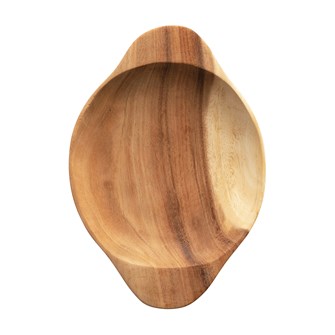 Wood Bowl With Handles