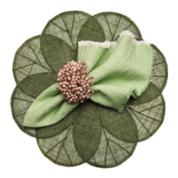 S/4 Sinamay Flower Placemat